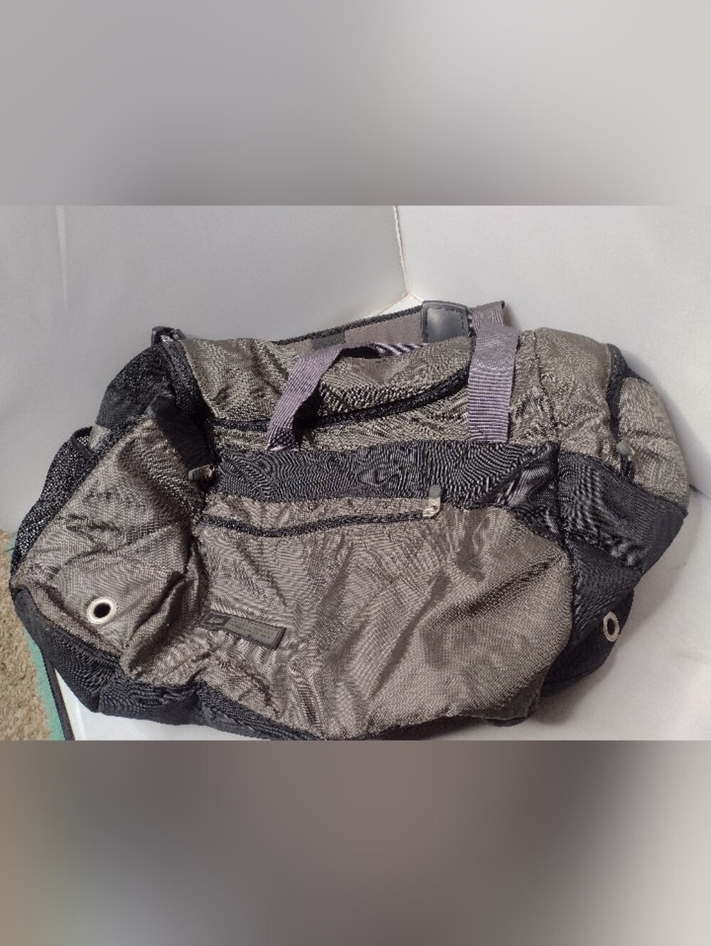 Rei Gray Duffle Bag Travel Camping Overnight Weekender Carry On A22